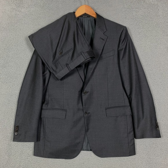 Ermenegildo Zegna Trofeo 2 Piece Suit 42R Gray Wool RECENT Pants 36x29 EUC